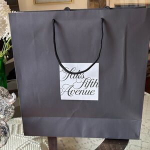 Saks Fifth Avenue Charcoal Gift Bag